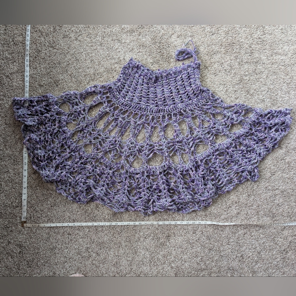 Purple Crochet Shawl/skirt